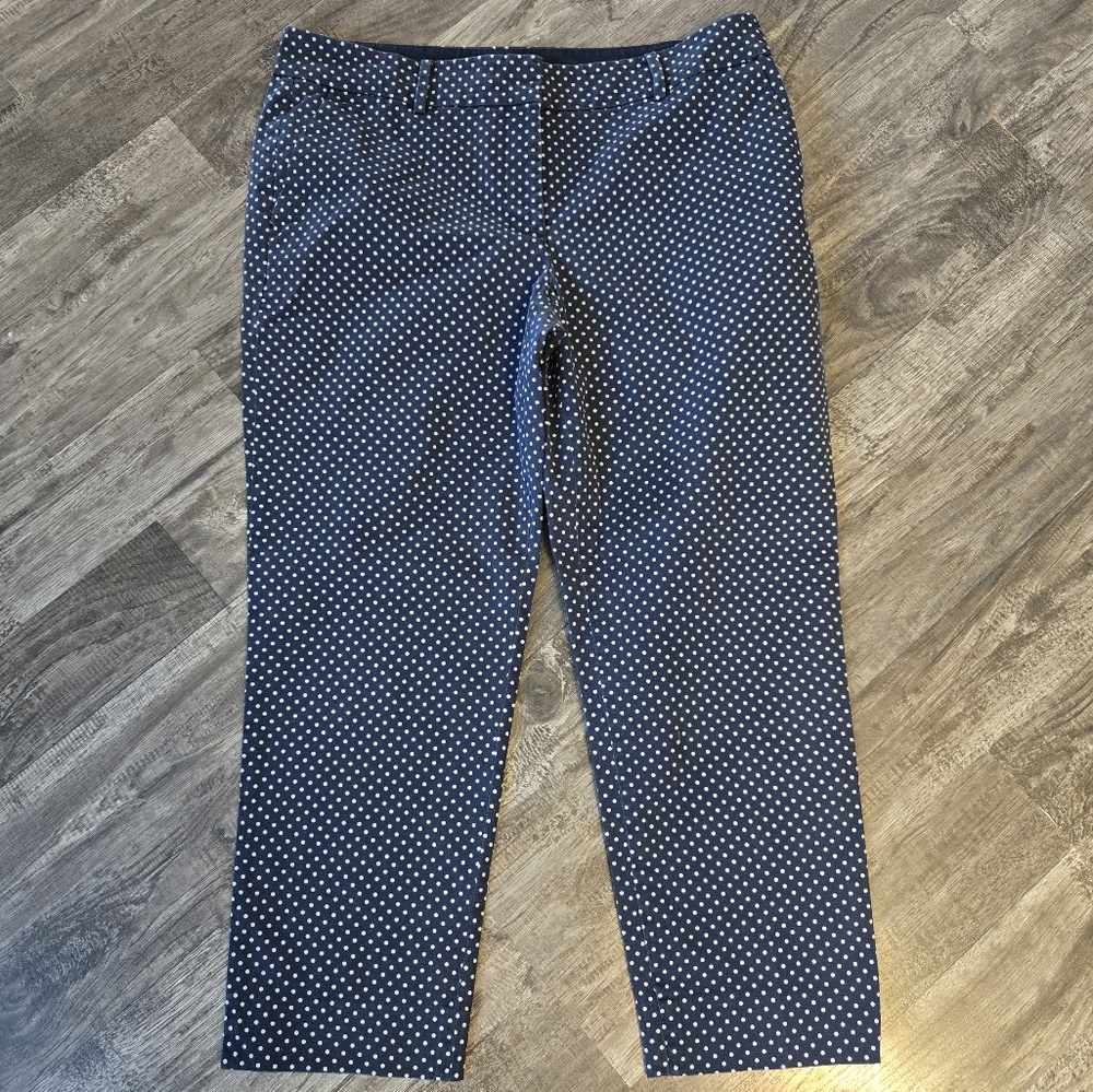 Ann Taylor Cambridge Crop Polka Dot Pants Size 12